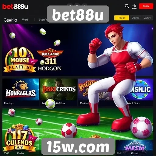Variedade de jogos disponíveis no bet88u
